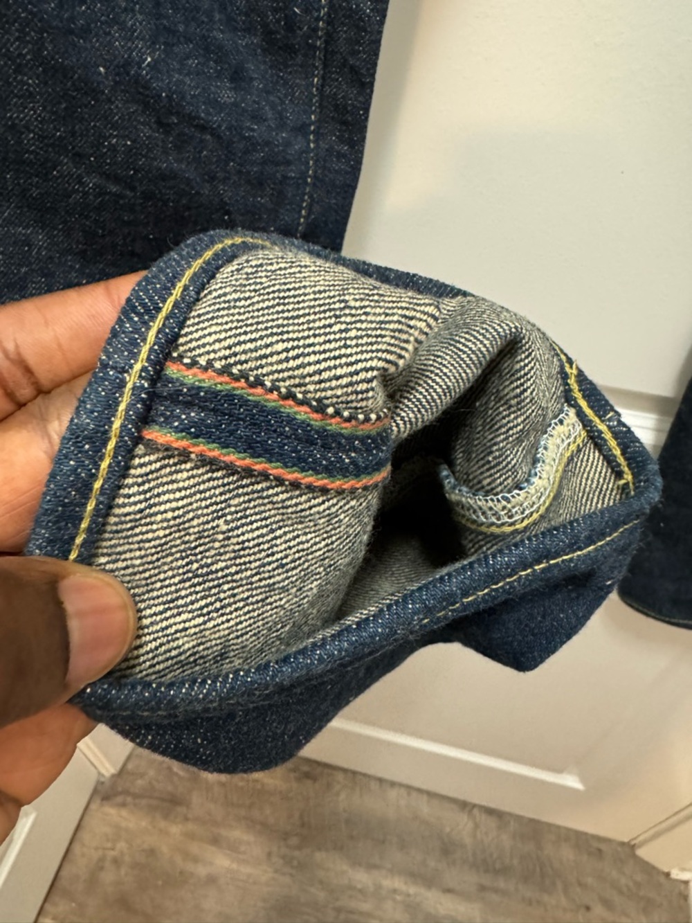 Oni Denim Jean 288 ZR-KAB Regular Straight  Selvedge Crashed Concrete Denim - Picture 5 of 13